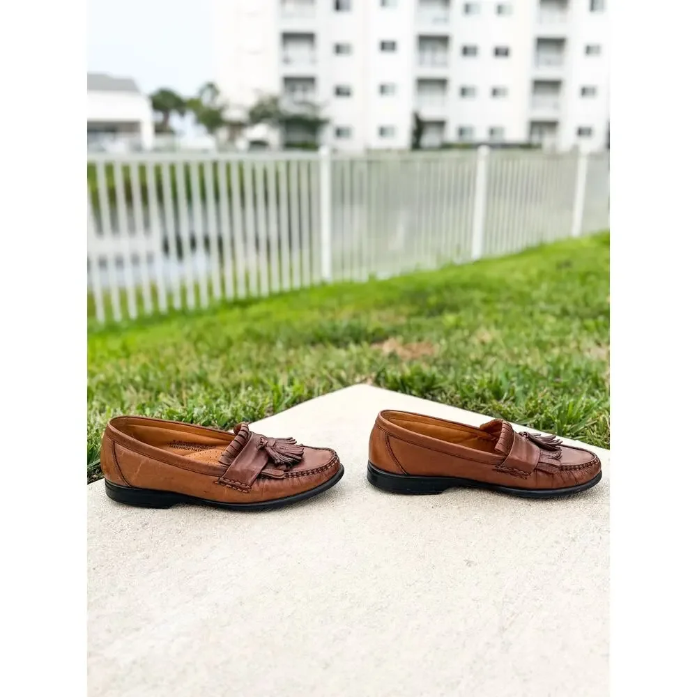 G.H. Bass & Co Brown Leather Tassel Loafers Men’s Size 9N Narrow